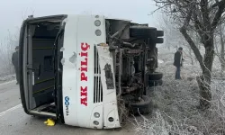 Bolu'da İşçi Servisi Devrildi; 9 Yaralı