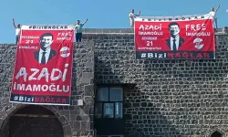Diyarbakır Surlarına İmamoğlu Pankartları Asıldı