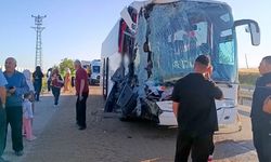 Yolcu Otobüsü Yem Yüklü Tıra Çarptı: 9 Yaralı