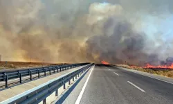 Edirne'de Korkutan Yangın: Kara Yolu Trafiğe Kapatıldı