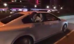 Korsan takside şoför ile tartışıp camdan bağırarak yardım istedi