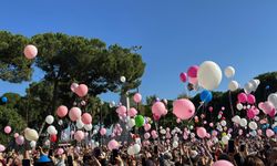 Balonlar, kampanyası tamamlanan SMA'lı Gökçe Zeren bebek için uçuruldu