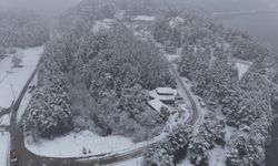 Abant, beyaz örtüyle kaplandı