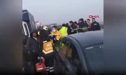 Edirne'de 10 aracın karıştığı zincirleme kaza; 5 yaralı