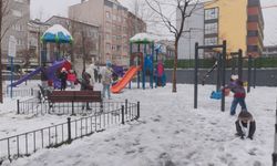 İstanbul'da kar etkili oldu; çocuklar keyfini çıkardı