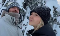 David Beckham ve kızı Harper'dan kar tatili