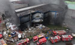 Silivri’de kauçuk fabrikasında yangın