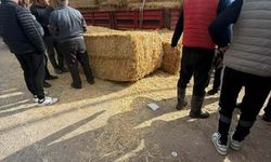 TIR'dan düşen saman balyalarının altında kalıp öldü; o anlar kamerada