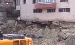Bahçelievler’de temelinde kayma oluşan 4 katlı bina tahliye edildi