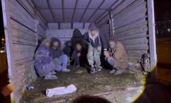Kars'ta durdurulan kamyonetten 12 kaçak göçmen çıktı