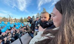 SMA Tip-2 hastası Rüzgar bebek için yüzlerce mavi balon gökyüzüne bırakıldı