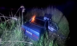 Manisa'da otomobil kanala uçtu: 2 ölü, 5 yaralı