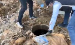 Pendik'te düzenlenen operasyondan toprak altındaki depoda binlerce silah parçası bulundu