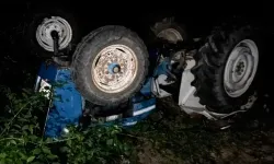 Ormanda devrilen traktörün sürücüsü öldü