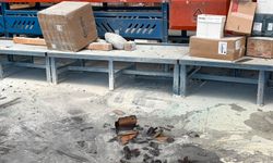 Kargo kutusundaki havai fişekler alev aldı