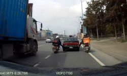 Yakıtı Biten Sürücünün İmdadına Motosikletliler Yetişti