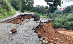 Rize'de, Selde Bahçedeki Çayları Kurtarma Çabası