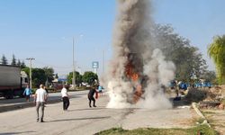 Manisa'da Harput FK Futbolcularının Taşındığı Otobüs Alev Topuna Döndü