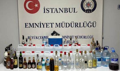 Büyükçekmece'de sahte içki operasyonu