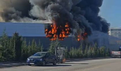 Ankara'da boya fabrikasında yangın