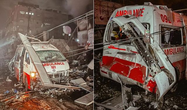 İsrail, Filistin Kızılay'ı Karargahını Bombaladı