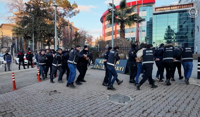Adıyaman'da organize suç örgütlerine operasyon: 14 tutuklama