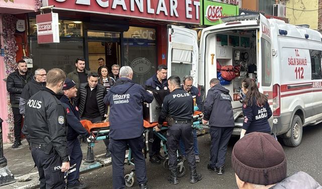 Kasapta elini kaptırdığı kıyma makinesiyle hastaneye götürüldü