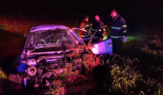 Otomobil tarlaya yuvarlandı: 1 ölü, 3 yaralı