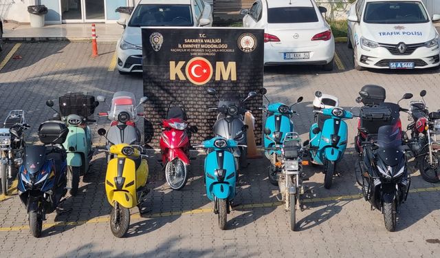 Sakarya merkezli 19 ilde motosiklet operasyonu