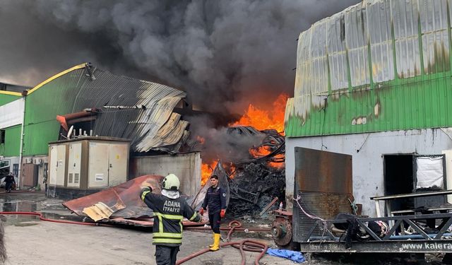 Adana’da geri dönüşüm tesisinde yangın