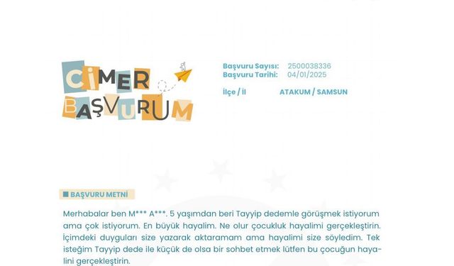 Çocuklardan CİMER'e binlerce başvuru