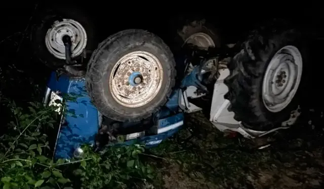 Ormanda devrilen traktörün sürücüsü öldü