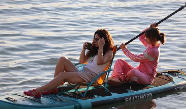 Sapanca Gölü’nde popülerleşen spor dalı; SUP