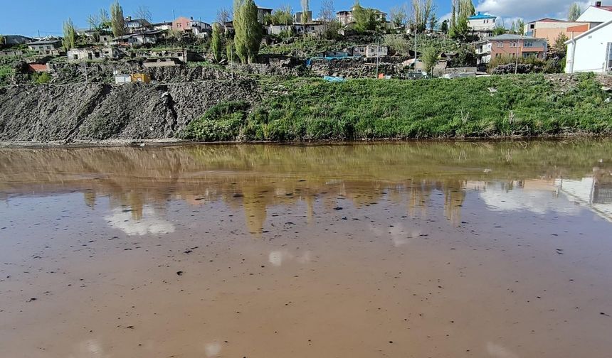 Kars Çayı'na Akaryakıt Karıştı