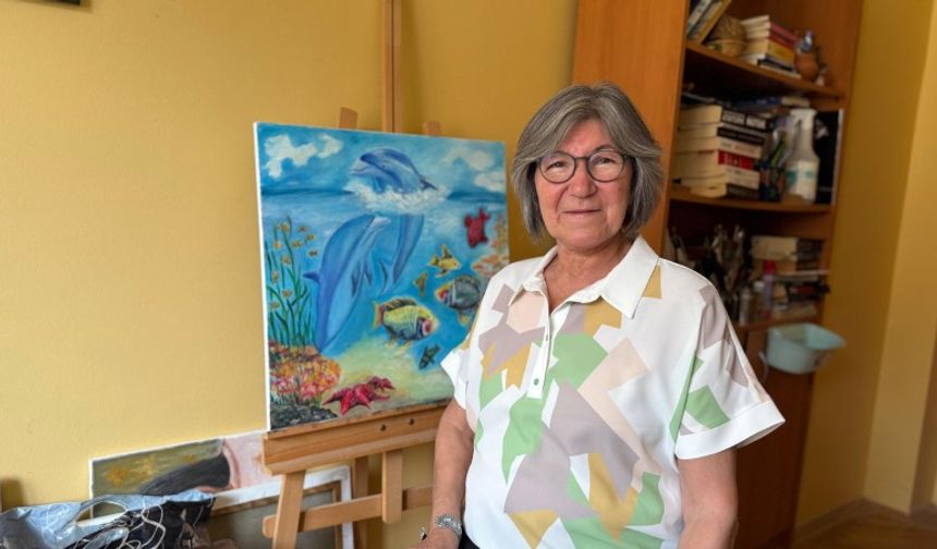 Resim tutkusundan vazgeçmeden gırtlak kanserini yendi