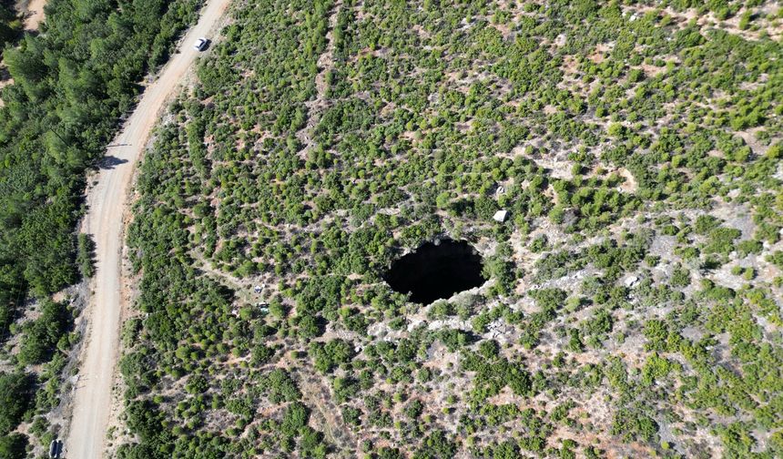 90 metrelik obruğa iniş anını kaydetti