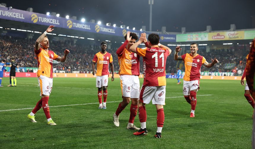 Galatasaray, Çaykur Rizespor’u 3 golle geçerek 3 puanı kaptı