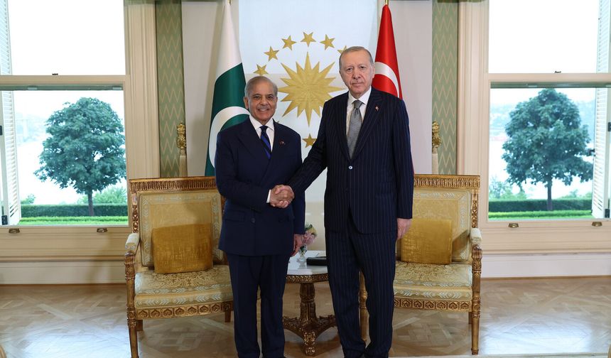 Cumhurbaşkanı Erdoğan, Pakistan Başbakanı Şahbaz Şerif ile görüştü