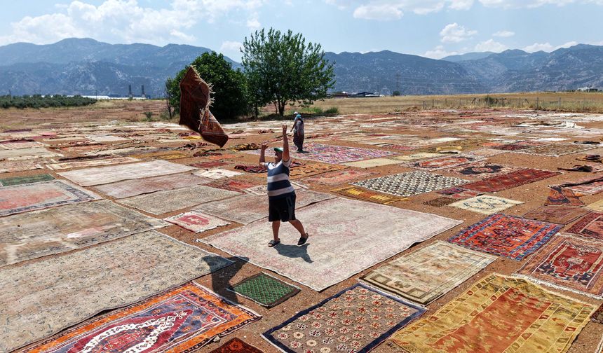 Eski halılar Antalya’nın güneşinde değer kazanıyor, 5 bin dolara alıcı buluyor