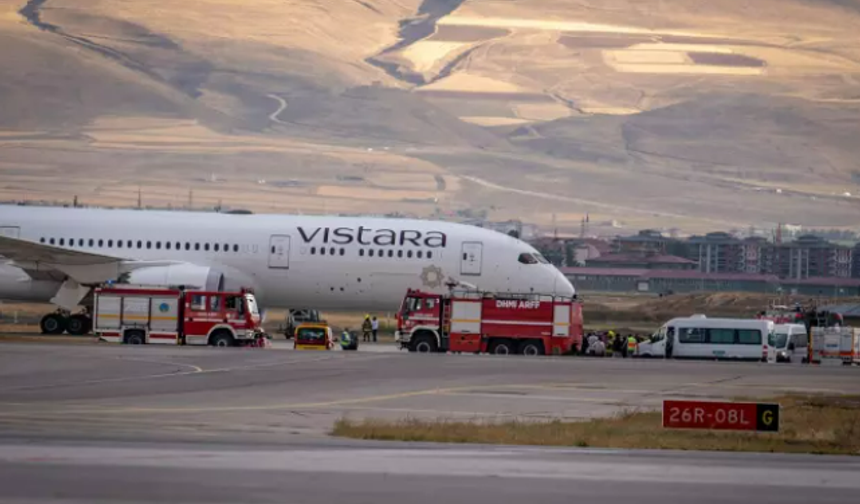 Hindistan - Almanya Seferi Yapan Yolcu Uçağı Bomba İhbarı Üzerine Erzurum’a İniş Yaptı