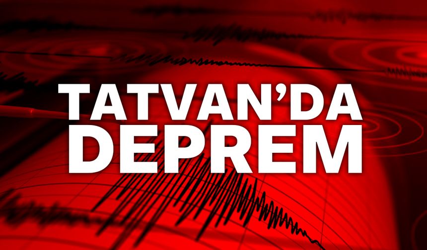 Son Dakika! Tatvan'da Deprem Oldu!