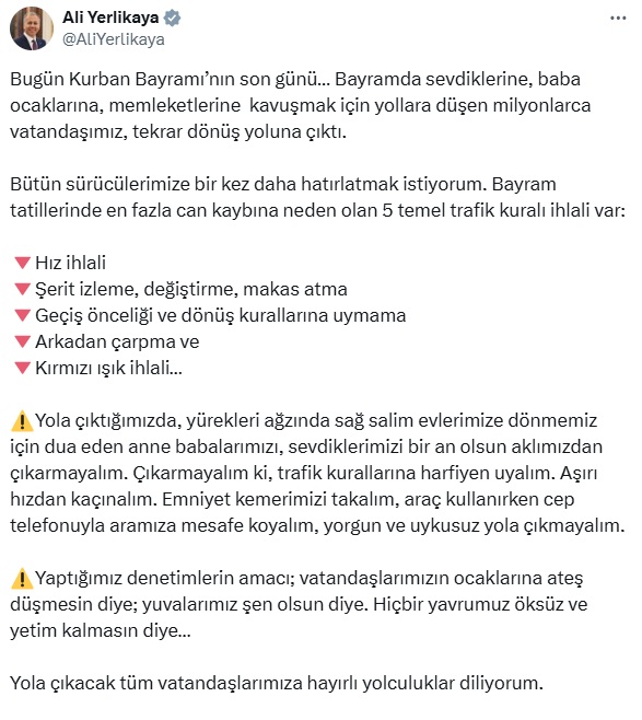 B A K A N Y E R L I K A Y A D A N D O N U S Y O L U N A C I K A C A K 756870 223370
