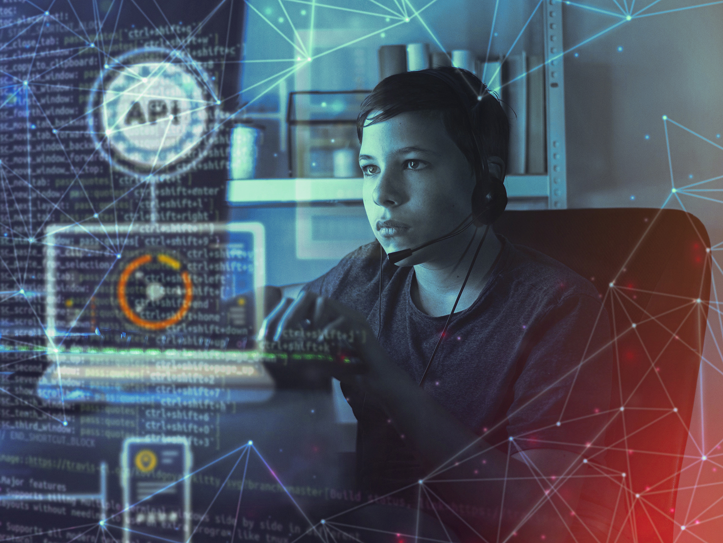 Person Working Html Computer