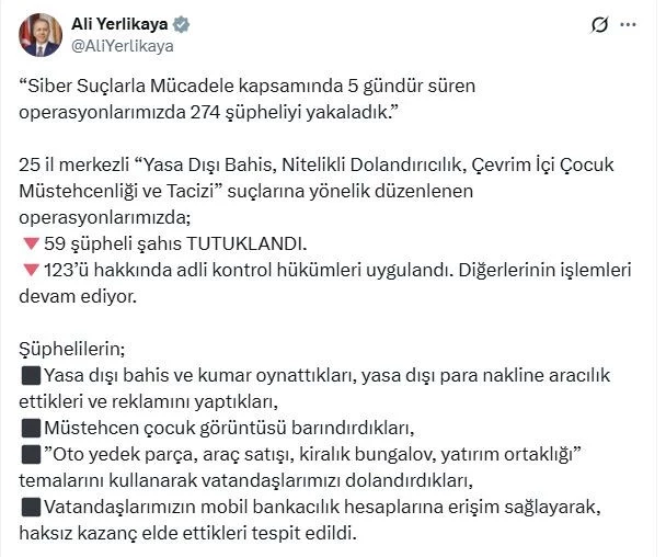 25 Ilde Siber Suc Operasyonu 59 Tut I9Oj