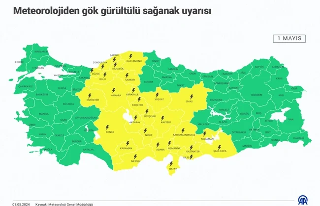 Meteoroloji 28 İl İçin Sağanak Yağış Uyarısında Bulundu